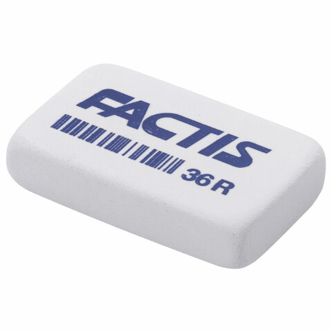 Ластик FACTIS 36 R (Испания), 40х24х9 мм, белый, прямоугольный, мягкий, CNF36RB