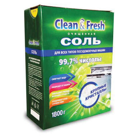 Соль от накипи для посудомоечных машин 1,8 кг CLEAN&FRESH, УТ000000347