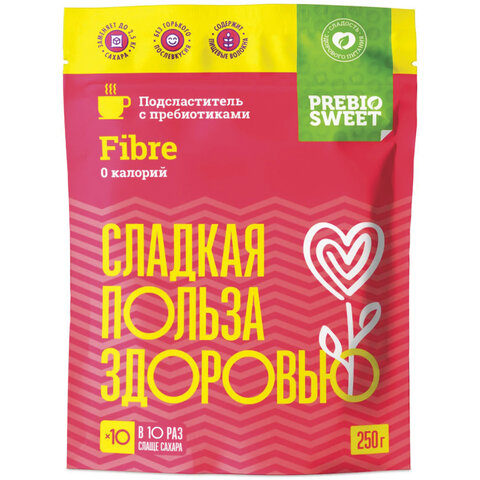 Сахарозаменитель PREBIOSWEET "Fibre" (Пребиосвит Файбер), 250 г, эритрит, ПРАВИЛЬНОЕ ПИТАНИЕ, 0501FB0250FH