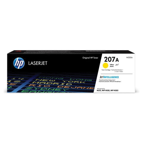 Картридж лазерный HP (W2212A) Color LJ M282/M283/M255, №207A, желтый, оригинальный, ресурс 1250 страниц