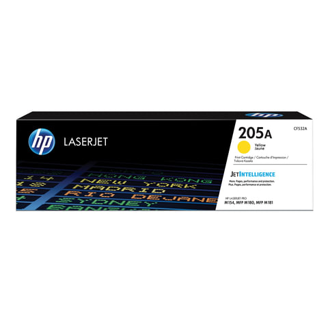 Картридж лазерный HP (CF532A) LaserJet Pro M180/M181, №205A, желтый, оригинальный, ресурс 900 страниц