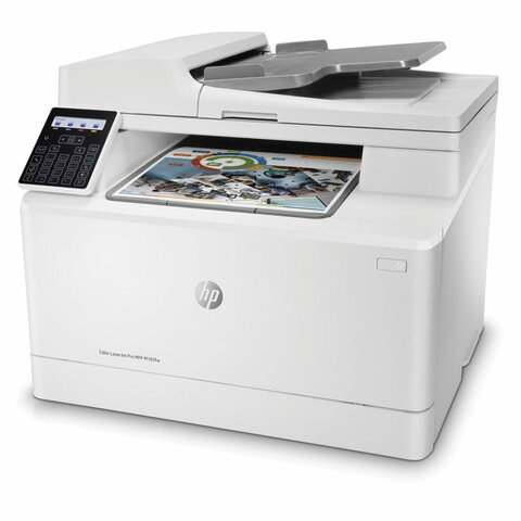 МФУ лазерное ЦВЕТНОЕ HP Color LaserJet M183fw "4 в 1", А4, 16 стр./мин, 30000 стр./месяц, АПД, Wi-Fi, сетевая карта, 7KW56A