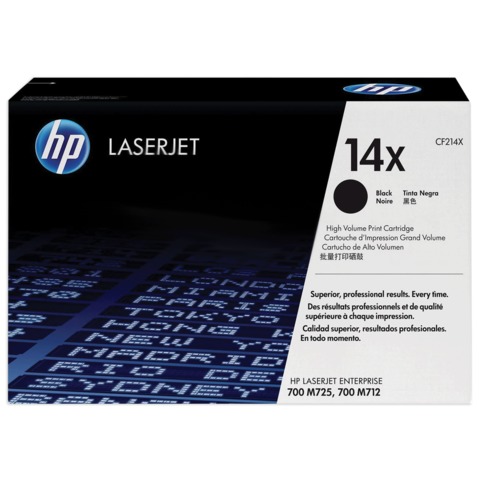 Картридж лазерный HP (CF214X) LaserJet M725dn/M725f/M712dn, №14X, оригинальный, увеличенный ресурс 17500 страниц