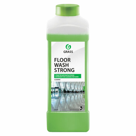 Средство для мытья пола 1 л GRASS FLOOR WASH STRONG, щелочное, низкопенное, концентрат, 250100