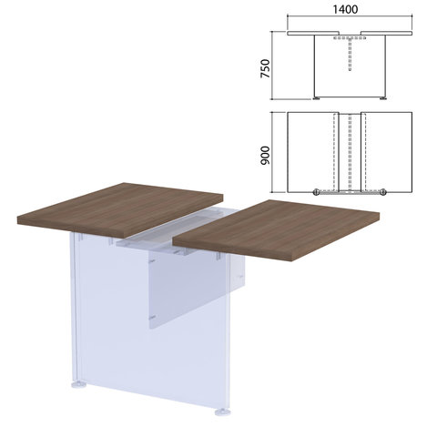 Столешница модуля стола для переговоров "Приоритет", 1400х900х750 мм, лагос, К-913, К-913 лагос