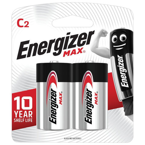 Батарейки ENERGIZER Max, С (LR14, 14А),алкалиновые, КОМПЛЕКТ 2 шт., блистер, E301533200