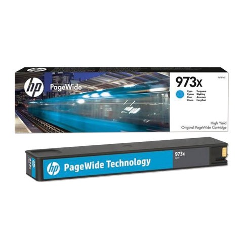 Картридж струйный HP (F6T81AE) PW Pro 477dw/452dw, №973X, голубой, увеличенный ресурс 7000 страниц, оригинальный