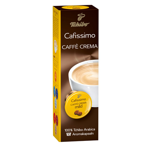 Кофе в капсулах TCHIBO "Caffe Crema Mild" для кофемашин Cafissimo, 10 порций, EPCFTCCM0007K