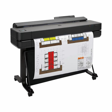 Плоттер HP DesignJet T650 36" A0, Wi-Fi, сетевая карта, с подставкой, 5HB10A