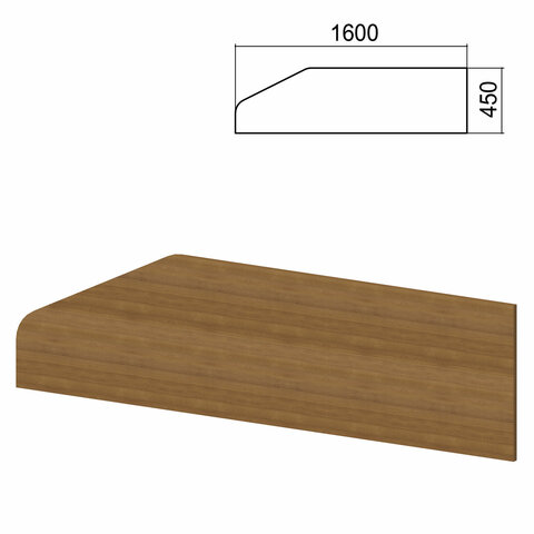 Экран-перегородка к столам "Арго" шириной 1600 мм, орех (КОМПЛЕКТ)